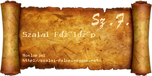 Szalai Fülöp névjegykártya