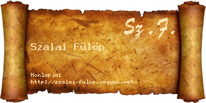 Szalai Fülöp névjegykártya