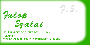 fulop szalai business card